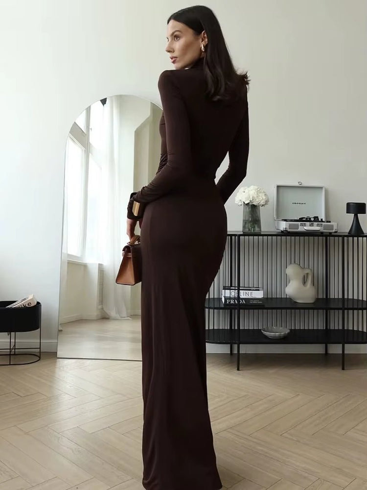 
                  
                    Turtleneck Maxi Dress - Gentevra
                  
                