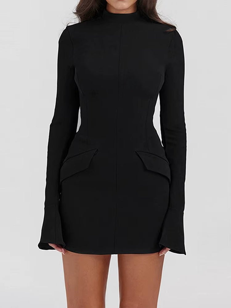 
                  
                    Turtleneck Mini Dress - Gentevra
                  
                